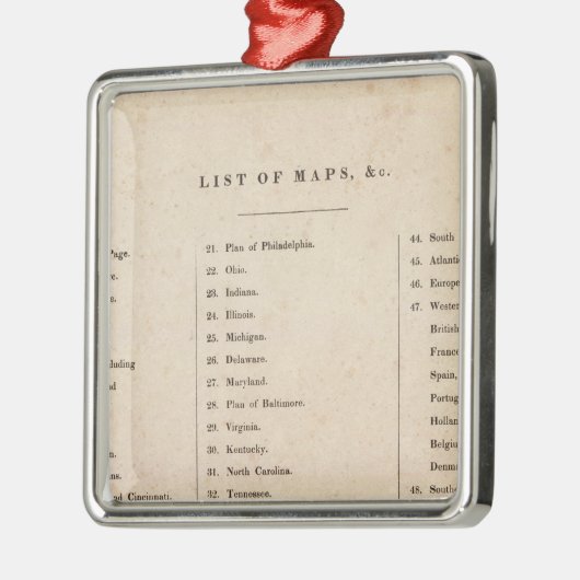 Index van Algemene atlas van de wereld Metalen Ornament (Links)