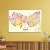 Index van Cambridge Atlas Canvas Afdruk (Insitu (Woonkamer))
