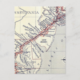 Index van de Borden van de enquête over de wegen Briefkaart