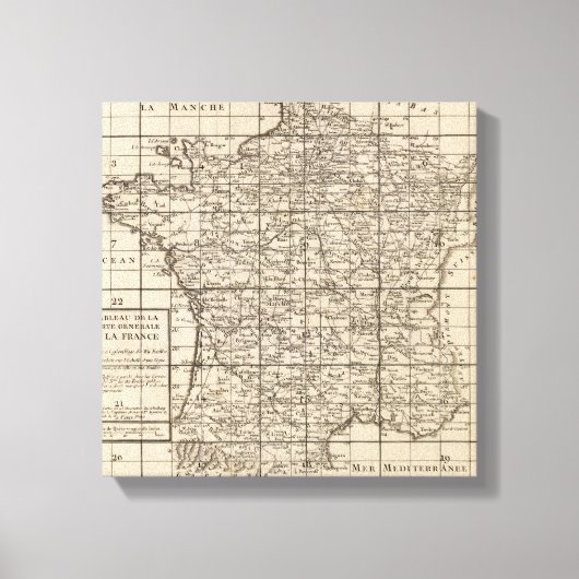 Index van Frankrijk Canvas Afdruk (Voorkant)