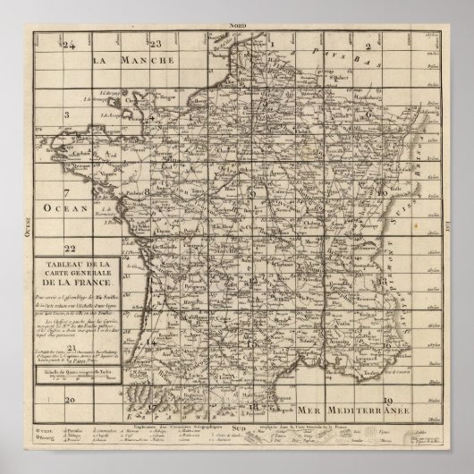 Index van Frankrijk Poster (Voorkant)