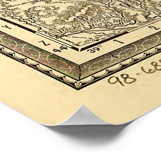 Indexed County Map of Montana (1881) Poster (Hoek)