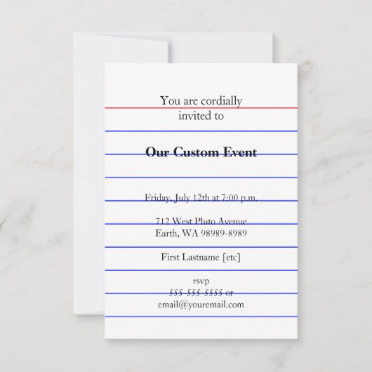 Indexkaart Kaart (Voorkant)