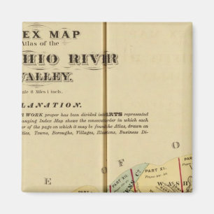Indexkaart naar Atlas van de rivier de Ohio Magneet