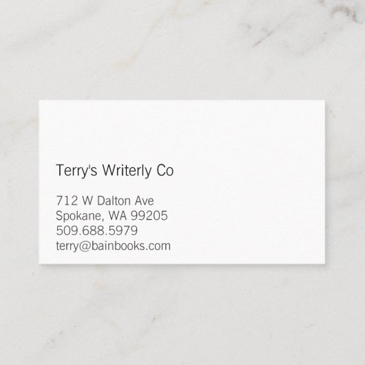 Indexkaart Visitekaartje (Achterkant)