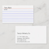 Indexkaart Visitekaartje (Voorkant / Achterkant)