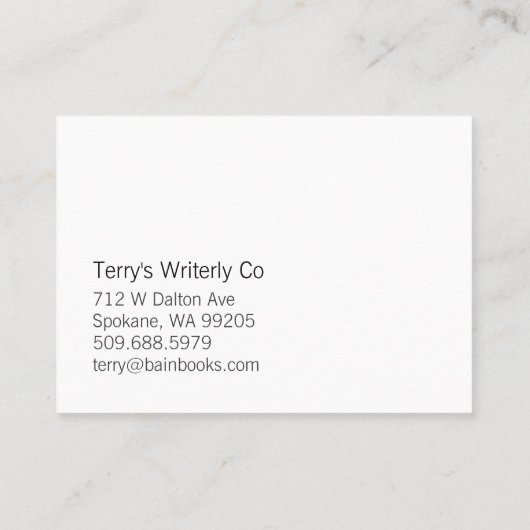 Indexkaart Visitekaartje (Achterkant)