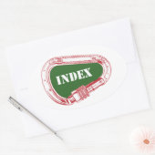 Indexklimmer Ovale Sticker (Envelop)