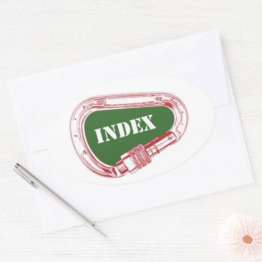 Indexklimmer Ovale Sticker (Envelop)