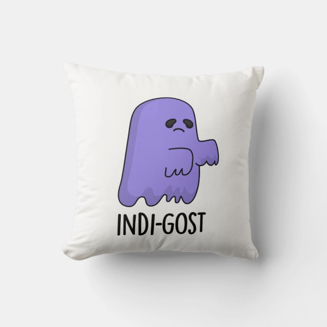 Indi-gost Funny Halloween Indigo Ghost Pun Kussen (Voorkant)