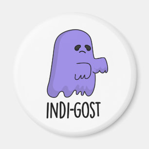 Indi-gost Funny Halloween Indigo Ghost Pun Magneet