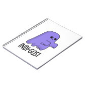 Indi-gost Funny Halloween Indigo Ghost Pun Notitieboek (Linkerzijde)