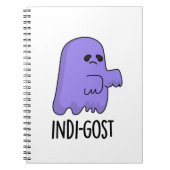 Indi-gost Funny Halloween Indigo Ghost Pun Notitieboek (Voorkant)