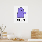 Indi-gost Funny Halloween Indigo Ghost Pun Poster (Keuken)