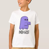 Indi-gost Funny Halloween Indigo Ghost Pun T-shirt (Voorkant)