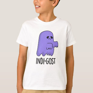 Indi-gost Funny Halloween Indigo Ghost Pun T-shirt