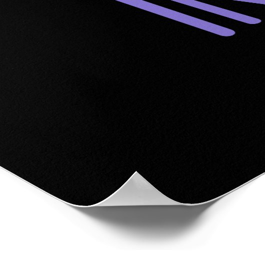 Indi-gost Grappige Halloween Indigo Spook Pun Dark Poster (Hoek)