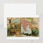 India, 1889 kaart (Voorkant / Achterkant)