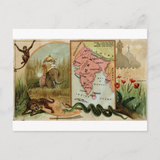 India, 1889 kaart (Voorkant)