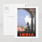 India — 1927 briefkaart (Voorkant / Achterkant)