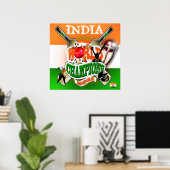 India 2011 ICC WK-kampioenen cricket Poster (Thuiskantoor)