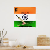 India 2011 ICC World Cup Champions Poster Print (Keuken)