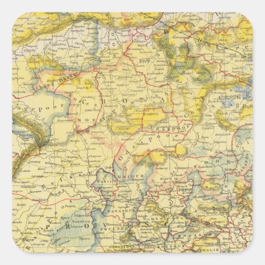 India 2 vierkante sticker (Voorkant)