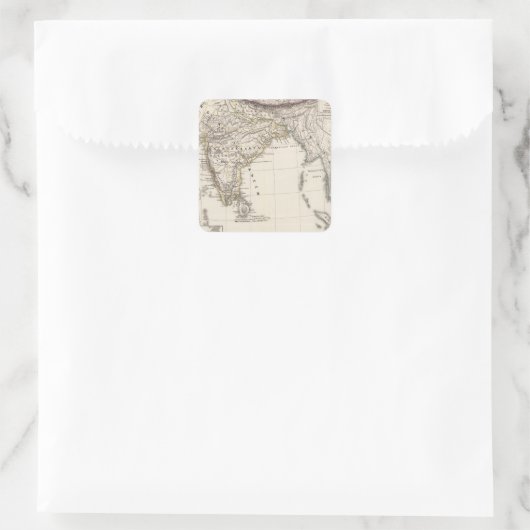 India 3 vierkante sticker (Tas)