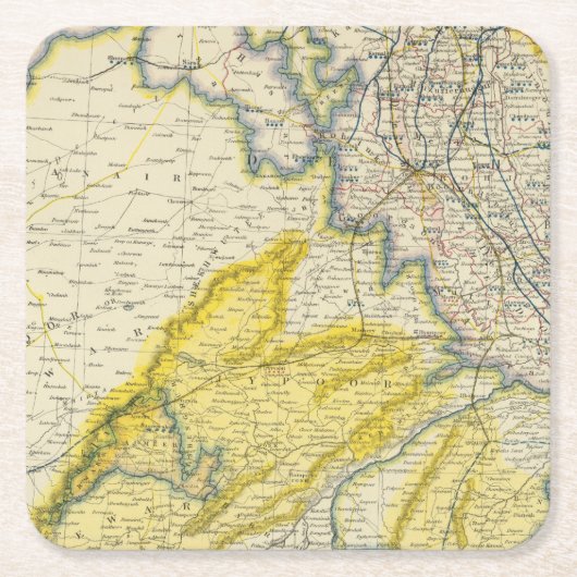 India 4 kartonnen onderzetters (Voorkant)