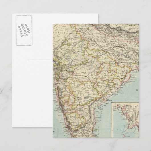 India 5 briefkaart (Voorkant / Achterkant)