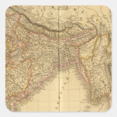 India 5 vierkante sticker (Voorkant)