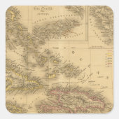 India 6 vierkante sticker (Voorkant)