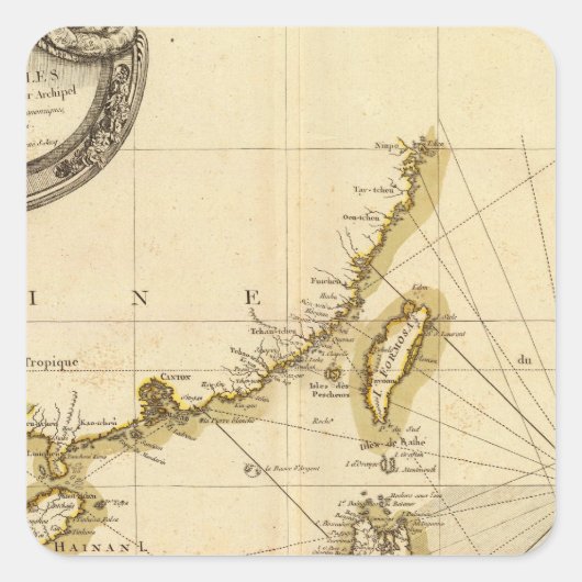 India 6 vierkante sticker (Voorkant)