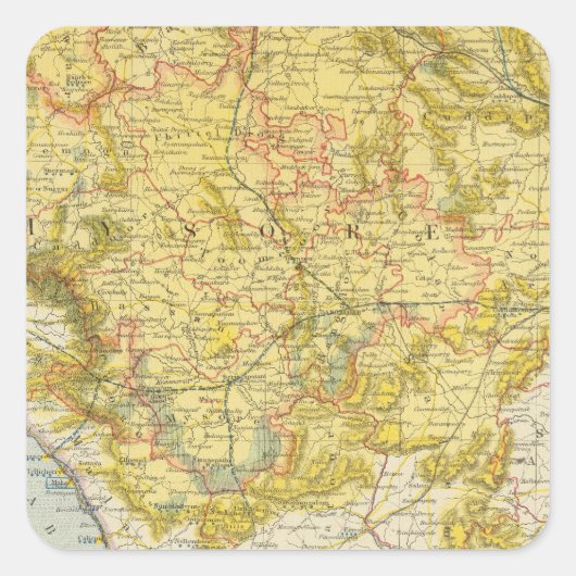 India 7 vierkante sticker (Voorkant)