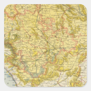 India 7 vierkante sticker