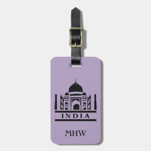INDIA aangepast bagagelabel (Voorkant verticaal)