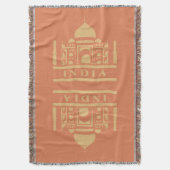 INDIA aangepaste kleur gooien deken (Voorkant Verticaal)