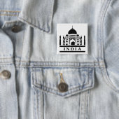 INDIA aangepaste kleurenknop Vierkante Button 5,1 Cm (In situ)