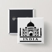 INDIA aangepaste kleurenknop Vierkante Button 5,1 Cm (Voorkant /achterkant)