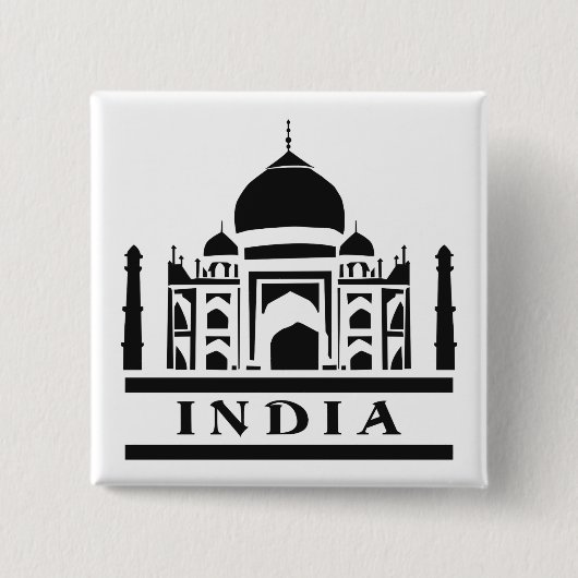 INDIA aangepaste kleurenknop Vierkante Button 5,1 Cm (Voorkant)