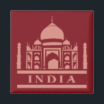 INDIA aangepaste kleurmagneet Magneet<br><div class="desc">Met de functie "aanpassen" kunt u de achtergrondkleur wijzigen in elke gewenste kleur en desgewenst uw eigen tekst toevoegen. Bekijk mijn winkel voor meer Indiase objecten.</div>