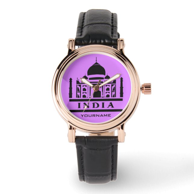 INDIA aangepaste monogram & kleur horloges (Voorkant)