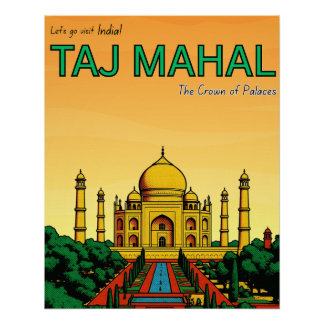 India Agra Taj Mahal reizen  Perfect Poster