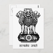 India Ashoka Chakra Briefkaart (Voorkant / Achterkant)
