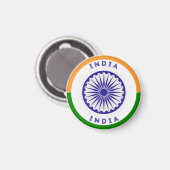 India Ashoka Chakra Cirkelvorm Magneet (Voorkant / Achterkant)