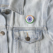 India Ashoka Chakra Cirkelvorm Ronde Button 3,2 Cm (In situ)