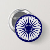 India Ashoka Chakra Ronde Button 5,7 Cm (Voorkant /achterkant)