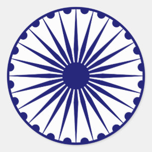 India Ashoka Chakra Ronde Sticker