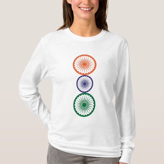 India Ashoka Chakras Alignment T-shirt (Voorkant)