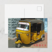 India auto riksja uitzicht briefkaart (Voorkant / Achterkant)